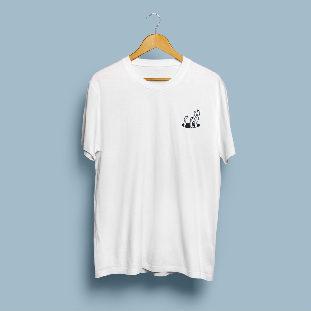 Embroidered “FALLING” Handmade Tee - Picture 4 of 6